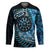 New Zealand Darts Personalised Hockey Jersey Aotearoa Silver Fern Blue Papua Shell Spirit - Polynesian Pride