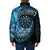 New Zealand Darts Personalised Padded Jacket Aotearoa Silver Fern Blue Papua Shell Spirit - Polynesian Pride