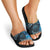 New Zealand Darts Personalised Slide Sandals Aotearoa Silver Fern Blue Papua Shell Spirit - Polynesian Pride