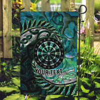New Zealand Darts Personalised Garden Flag Aotearoa Silver Fern Green Papua Shell Spirit