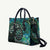 New Zealand Darts Personalised Leather Bag Aotearoa Silver Fern Green Papua Shell Spirit - Polynesian Pride
