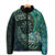 New Zealand Darts Personalised Padded Jacket Aotearoa Silver Fern Green Papua Shell Spirit - Polynesian Pride
