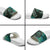 New Zealand Darts Personalised Slide Sandals Aotearoa Silver Fern Green Papua Shell Spirit - Polynesian Pride