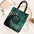 New Zealand Darts Personalised Tote Bag Aotearoa Silver Fern Green Papua Shell Spirit - Polynesian Pride