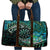 New Zealand Darts Personalised Travel Bag Aotearoa Silver Fern Green Papua Shell Spirit - Polynesian Pride