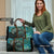 New Zealand Darts Personalised Travel Bag Aotearoa Silver Fern Green Papua Shell Spirit - Polynesian Pride