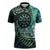New Zealand Darts Personalised Zipper Polo Shirt Aotearoa Silver Fern Green Papua Shell Spirit - Polynesian Pride