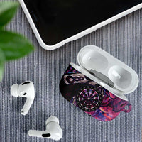 New Zealand Darts Personalised AirPods Case Aotearoa Silver Fern Pink Papua Shell Spirit - Polynesian Pride