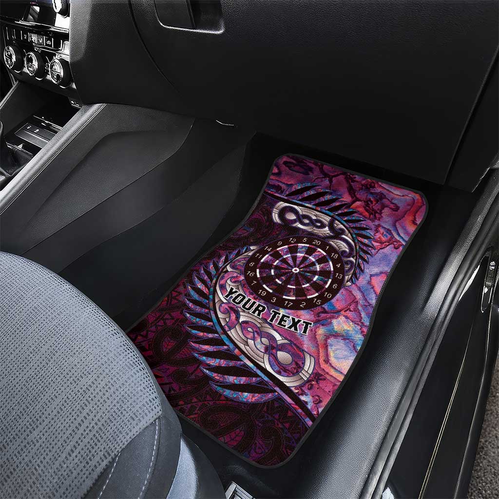 New Zealand Darts Personalised Car Mats Aotearoa Silver Fern Pink Papua Shell Spirit