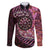 New Zealand Darts Personalised Family Matching Puletasi and Hawaiian Shirt Aotearoa Silver Fern Pink Papua Shell Spirit