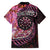 New Zealand Darts Personalised Family Matching Summer Maxi Dress and Hawaiian Shirt Aotearoa Silver Fern Pink Papua Shell Spirit
