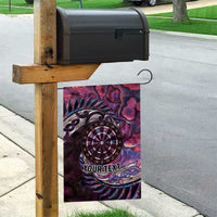 New Zealand Darts Personalised Garden Flag Aotearoa Silver Fern Pink Papua Shell Spirit