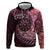 New Zealand Darts Personalised Hoodie Aotearoa Silver Fern Pink Papua Shell Spirit