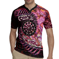 New Zealand Darts Personalised Rugby Jersey Aotearoa Silver Fern Pink Papua Shell Spirit