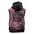 New Zealand Darts Personalised Sleeveless Hoodie Aotearoa Silver Fern Pink Papua Shell Spirit - Polynesian Pride