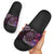New Zealand Darts Personalised Slide Sandals Aotearoa Silver Fern Pink Papua Shell Spirit - Polynesian Pride