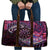 New Zealand Darts Personalised Travel Bag Aotearoa Silver Fern Pink Papua Shell Spirit - Polynesian Pride