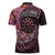New Zealand Darts Personalised Zipper Polo Shirt Aotearoa Silver Fern Pink Papua Shell Spirit - Polynesian Pride