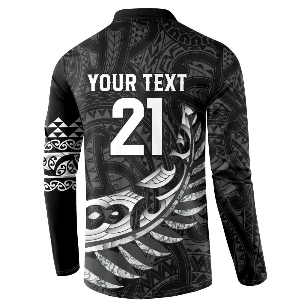 New Zealand Indigenous-Maori Rugby Custom Button Sweatshirt