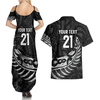 New Zealand Indigenous-Maori Rugby Custom Couples Matching Summer Maxi Dress and Hawaiian Shirt