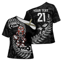New Zealand Indigenous-Maori Rugby Custom Cross Shoulder Shirt - Polynesian Pride