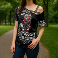 New Zealand Indigenous-Maori Rugby Custom Cross Shoulder Shirt - Polynesian Pride