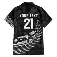 New Zealand Indigenous-Maori Rugby Custom Family Matching Long Sleeve Bodycon Dress and Hawaiian Shirt