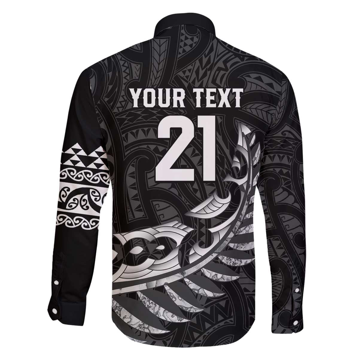 New Zealand Indigenous-Maori Rugby Custom Family Matching Off The Shoulder Long Sleeve Dress and Hawaiian Shirt