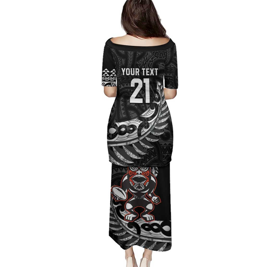 New Zealand Indigenous-Maori Rugby Custom Family Matching Puletasi and Hawaiian Shirt