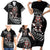 New Zealand Indigenous-Maori Rugby Custom Family Matching Short Sleeve Bodycon Dress and Hawaiian Shirt