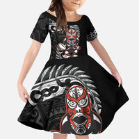 New Zealand Indigenous-Maori Rugby Custom Family Matching Tank Maxi Dress and Hawaiian Shirt