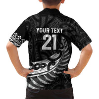 New Zealand Indigenous-Maori Rugby Custom Kid Hawaiian Shirt