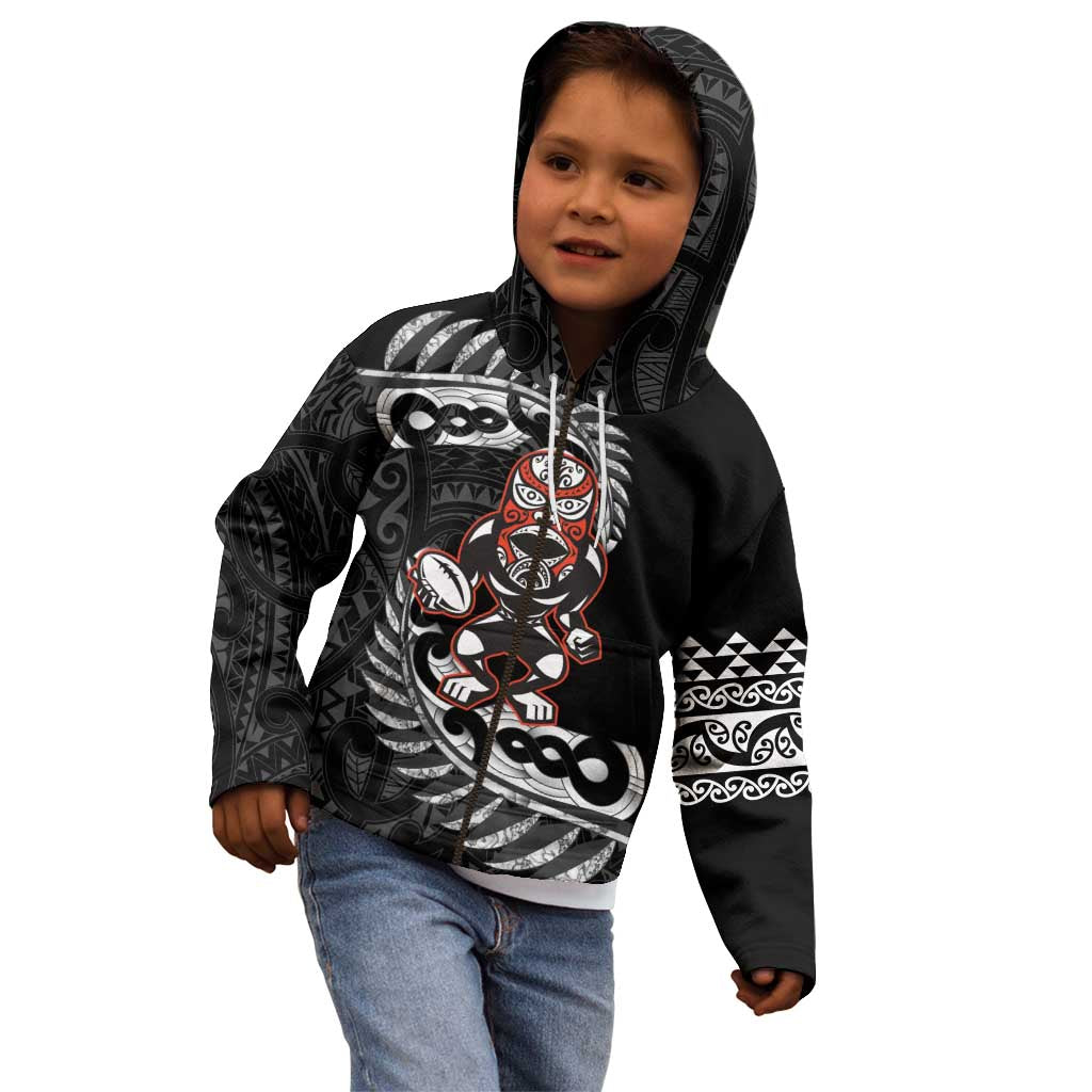 New Zealand Indigenous-Maori Rugby Custom Kid Hoodie