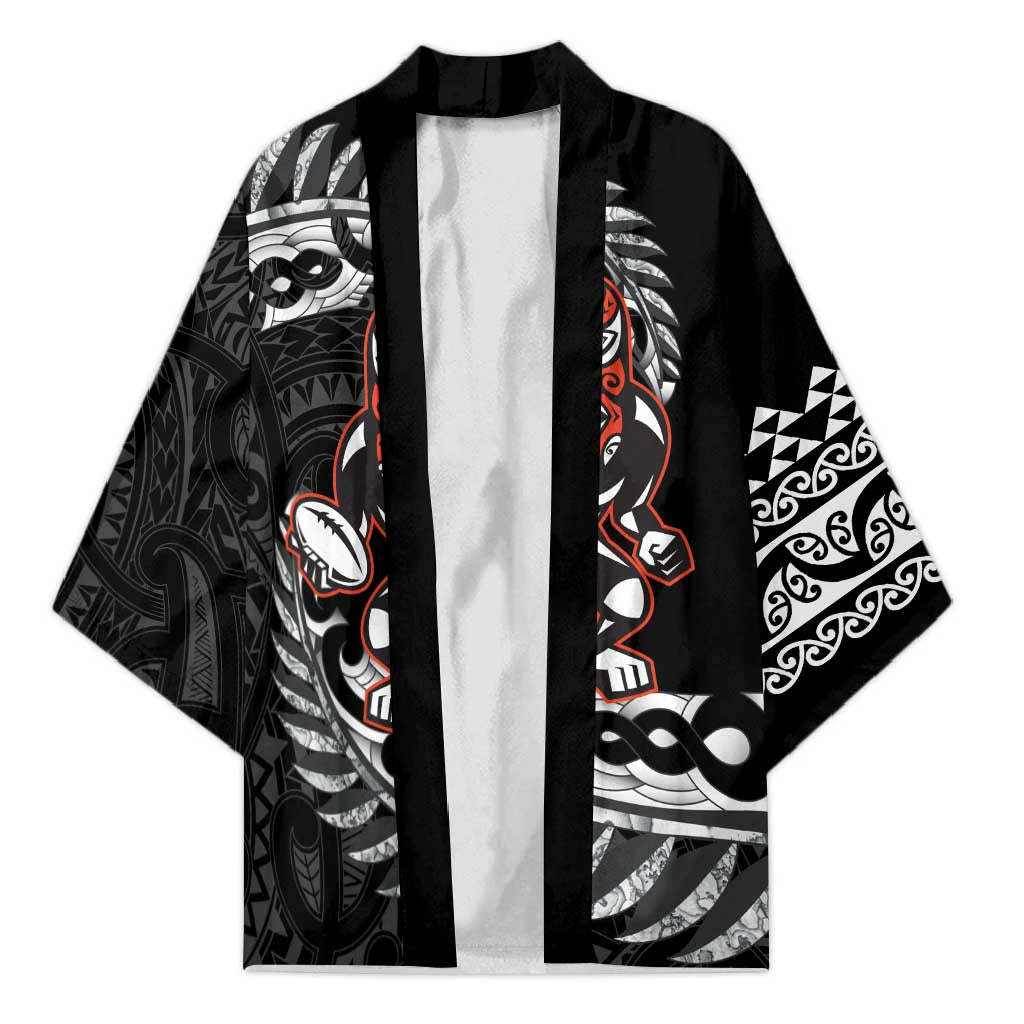 New Zealand Indigenous-Maori Rugby Custom Kimono - Polynesian Pride