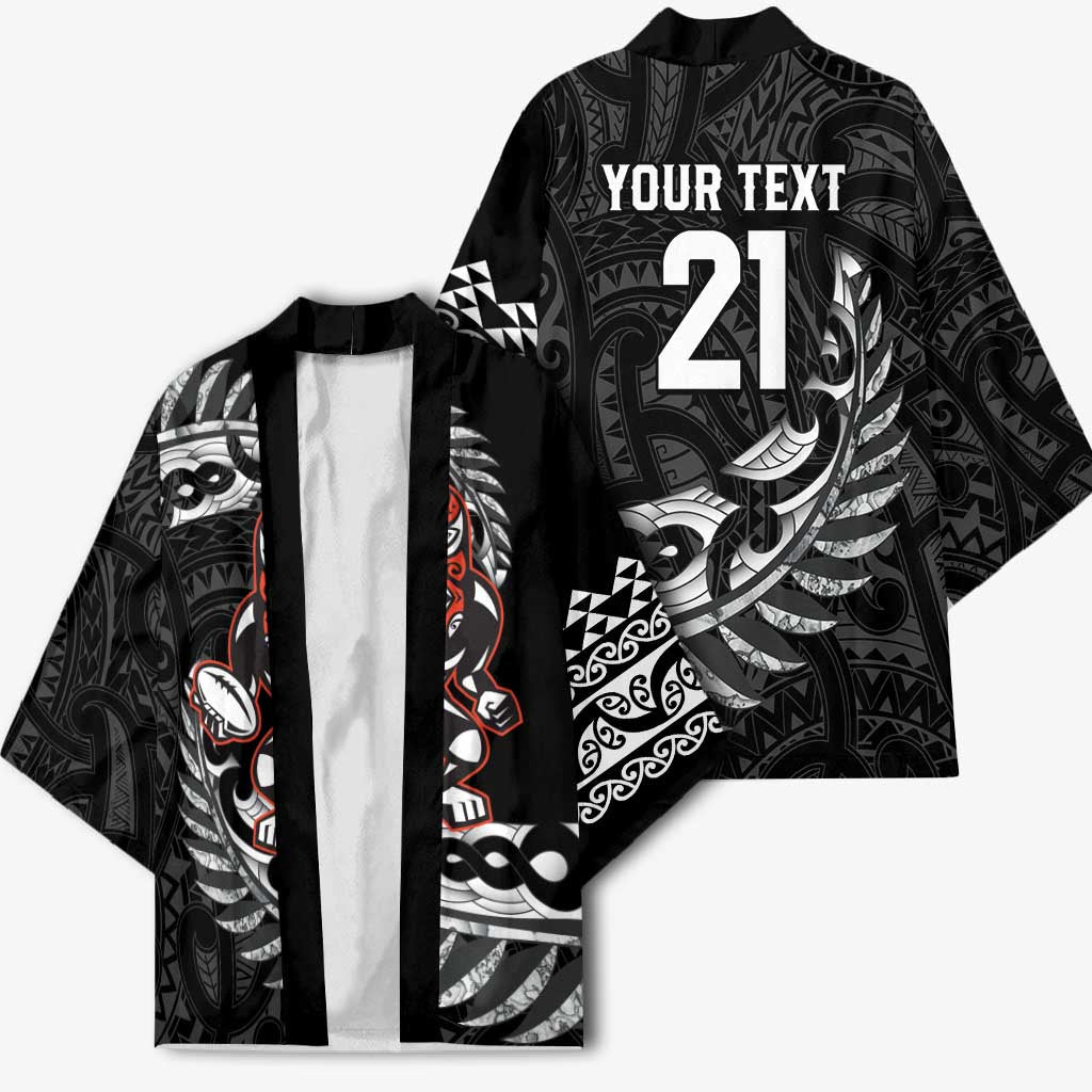 New Zealand Indigenous-Maori Rugby Custom Kimono - Polynesian Pride