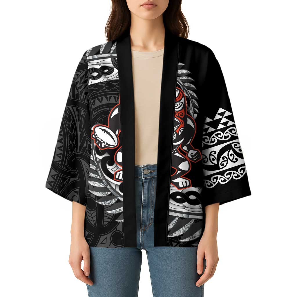 New Zealand Indigenous-Maori Rugby Custom Kimono - Polynesian Pride