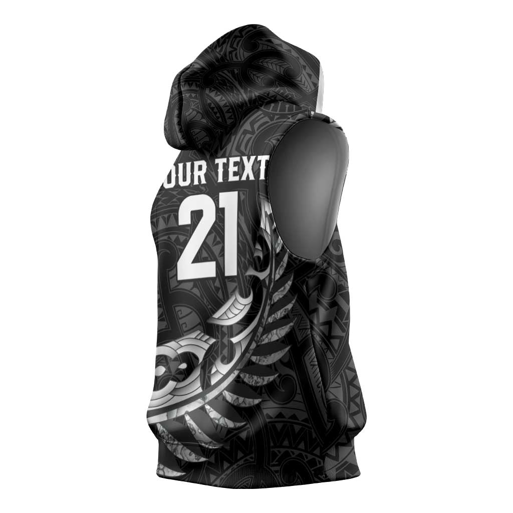 New Zealand Indigenous-Maori Rugby Custom Sleeveless Hoodie - Polynesian Pride