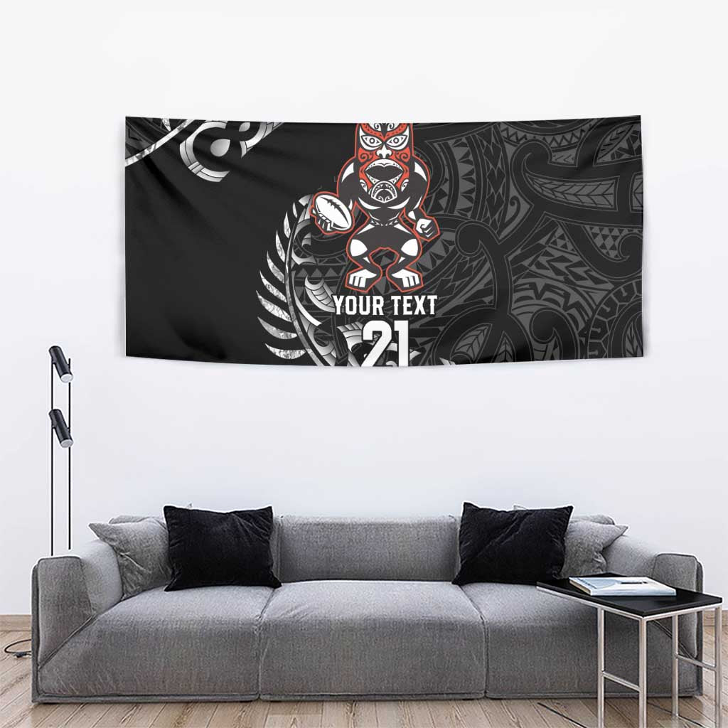 New Zealand Indigenous-Maori Rugby Custom Tapestry