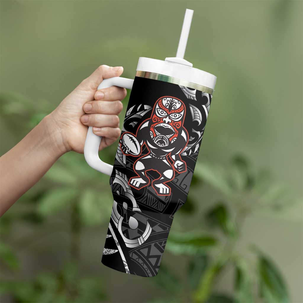 New Zealand Indigenous-Maori Rugby Custom Tumbler With Handle