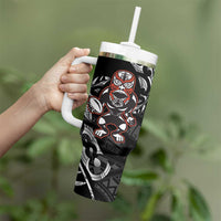 New Zealand Indigenous-Maori Rugby Custom Tumbler With Handle