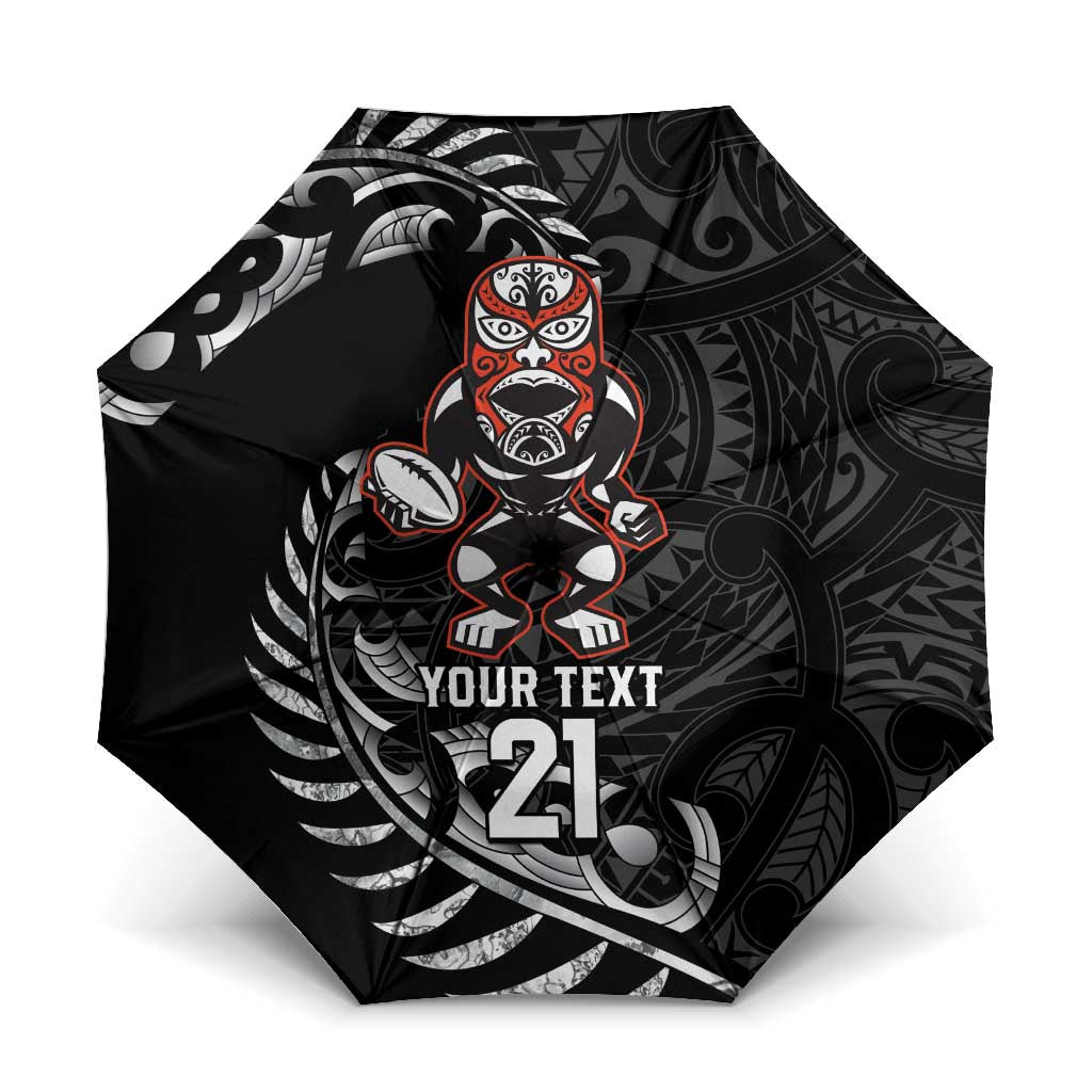 New Zealand Indigenous-Maori Rugby Custom Umbrella - Polynesian Pride