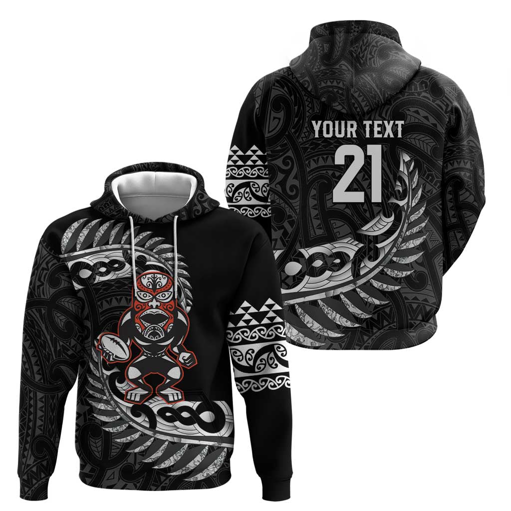 New Zealand Indigenous-Maori Rugby Custom Zip Hoodie