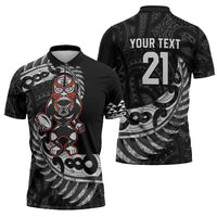 New Zealand Indigenous-Maori Rugby Custom Zipper Polo Shirt - Polynesian Pride