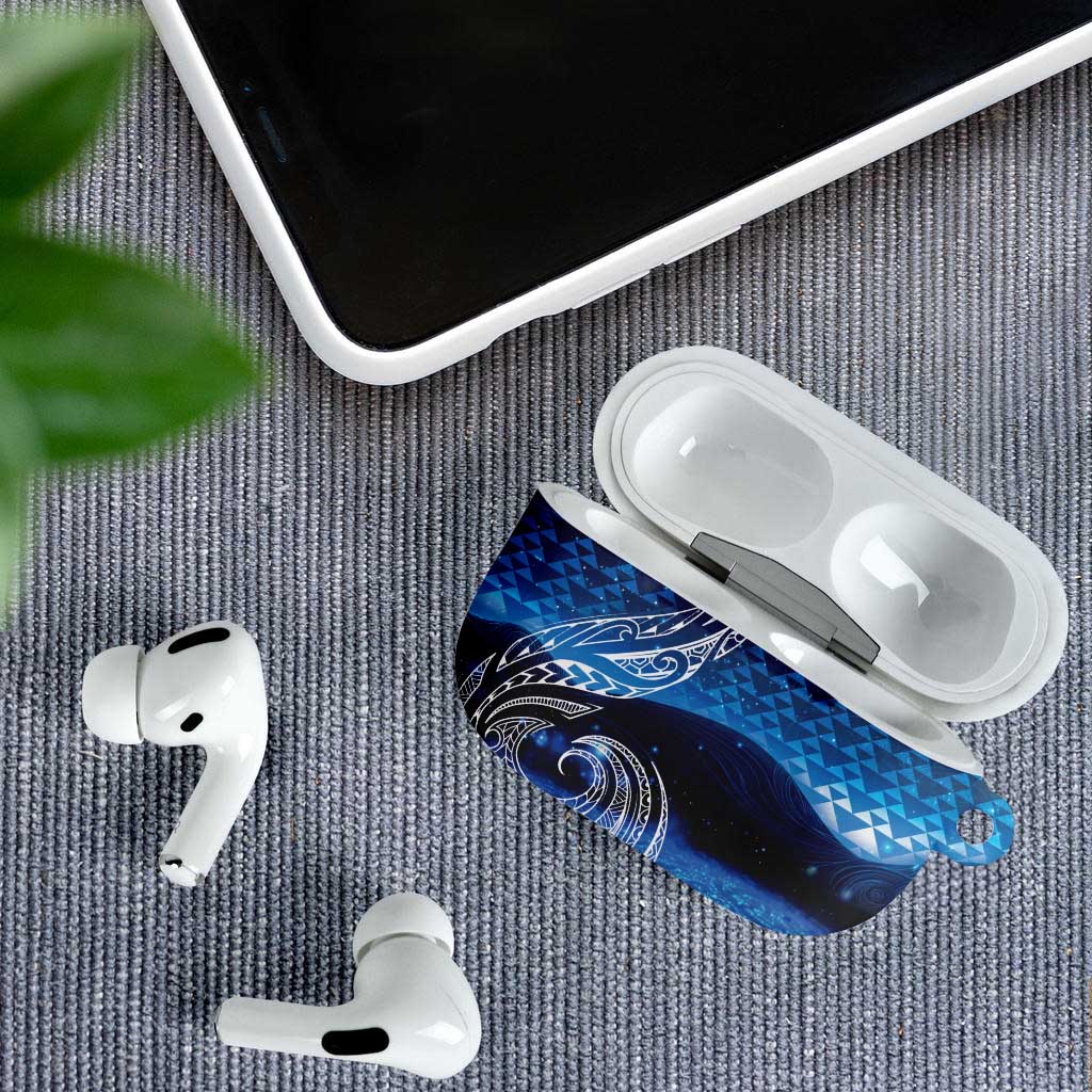 New Zealand Matariki AirPods Case Taniko Aramoana With Koru Galaxy Sky Night - Polynesian Pride