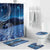 New Zealand Matariki Bathroom Set Taniko Aramoana With Koru Galaxy Sky Night - Polynesian Pride