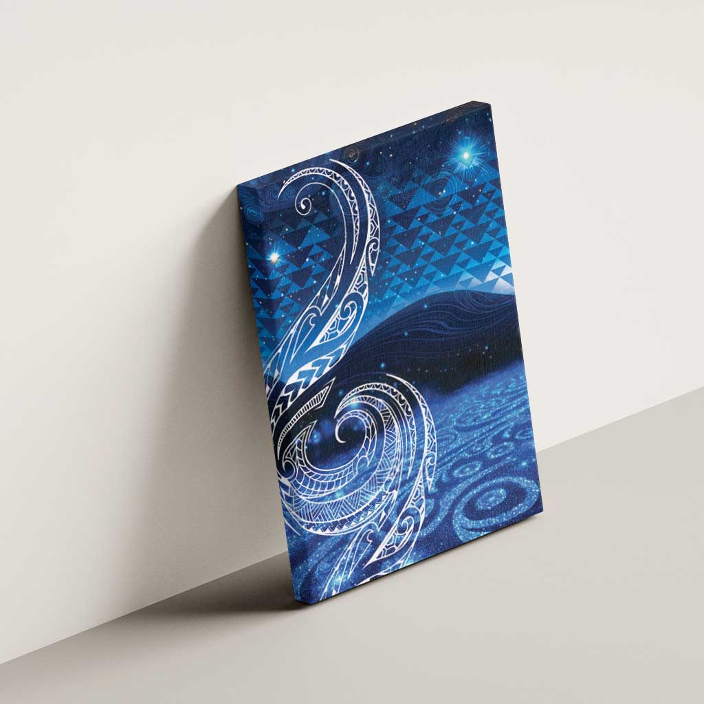 New Zealand Matariki Canvas Wall Art Taniko Aramoana With Koru Galaxy Sky Night LT9 - Polynesian Pride