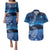 New Zealand Matariki Couples Matching Puletasi and Hawaiian Shirt Taniko Aramoana With Koru Galaxy Sky Night