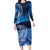 New Zealand Matariki Family Matching Long Sleeve Bodycon Dress and Hawaiian Shirt Taniko Aramoana With Koru Galaxy Sky Night