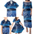 New Zealand Matariki Family Matching Puletasi and Hawaiian Shirt Taniko Aramoana With Koru Galaxy Sky Night