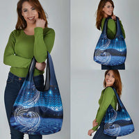 New Zealand Matariki Grocery Bag Taniko Aramoana With Koru Galaxy Sky Night